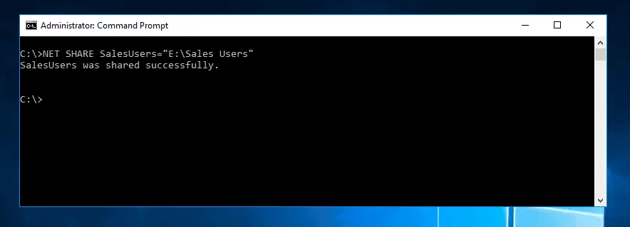 Share Folder with Command Prompt