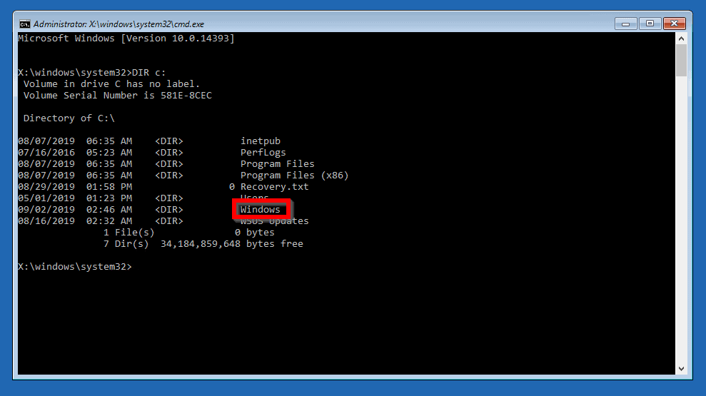 repair windows server 2016