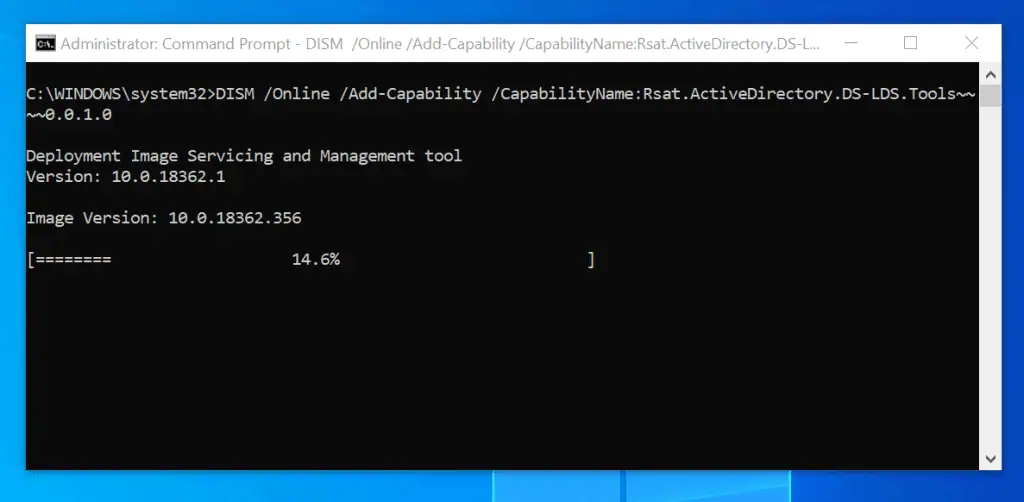 Install Active Directory in Windows 10 with DISM