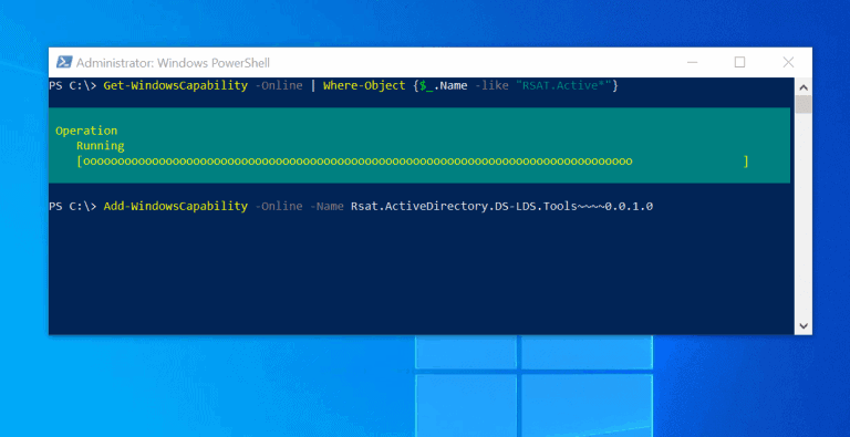 How to Enable RSAT for Active Directory  in Windows 10