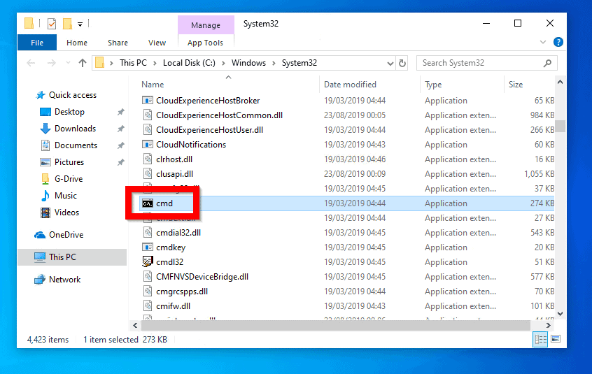 How to Open Command Prompt on Windows 10 from System32 Folder