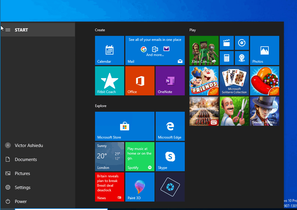 Windows 10 1909 (November 2019 Update) Features