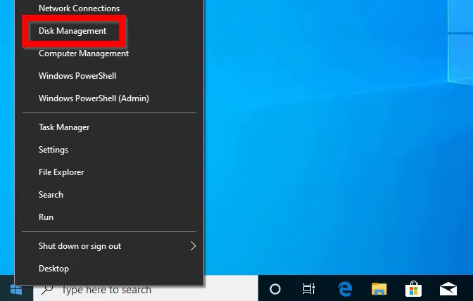 Format New Hard Drive in Windows 10 from Disk Management