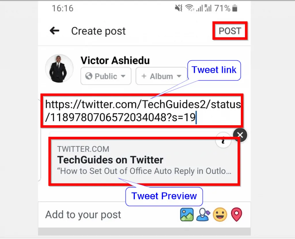 How to Share a Tweet on Facebook from the Apps