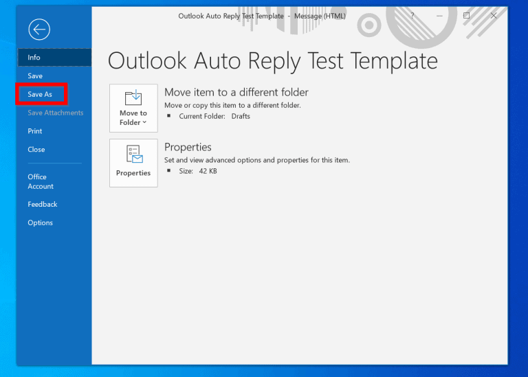 How to Setup Outlook Automatic Message Reply