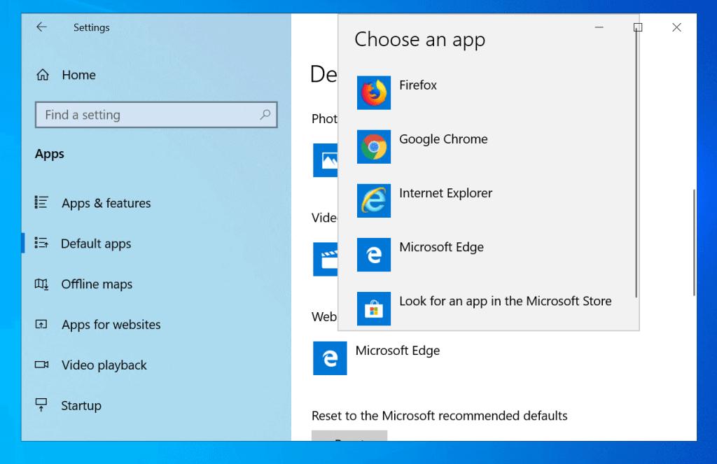Set Chrome as Default Browser for Windows 10 | Itechguides.com