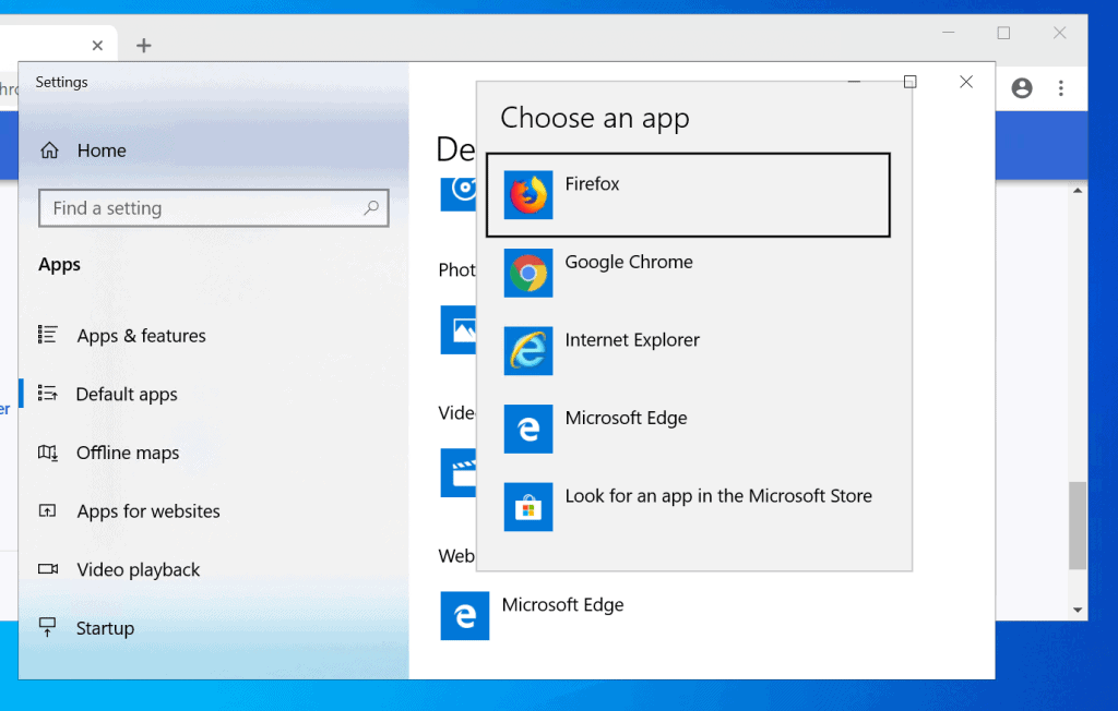 Set Chrome as Default Browser for Windows 10 | Itechguides.com