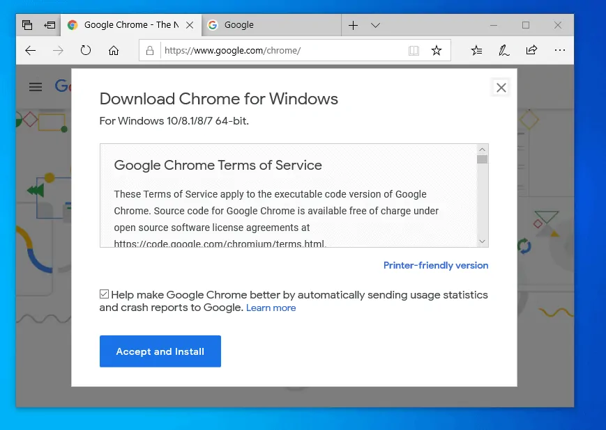 How to Install Google Chrome in Windows 10 (2 Methods) - Itechguides