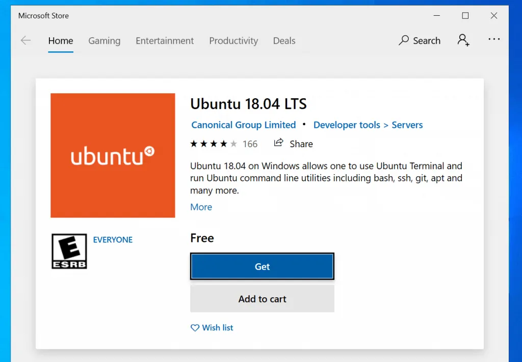 How to Install Ubuntu on Windows 10 via Windows Subsystem for Linux - Download and Install Ubuntu Linux Distribution from Windows store