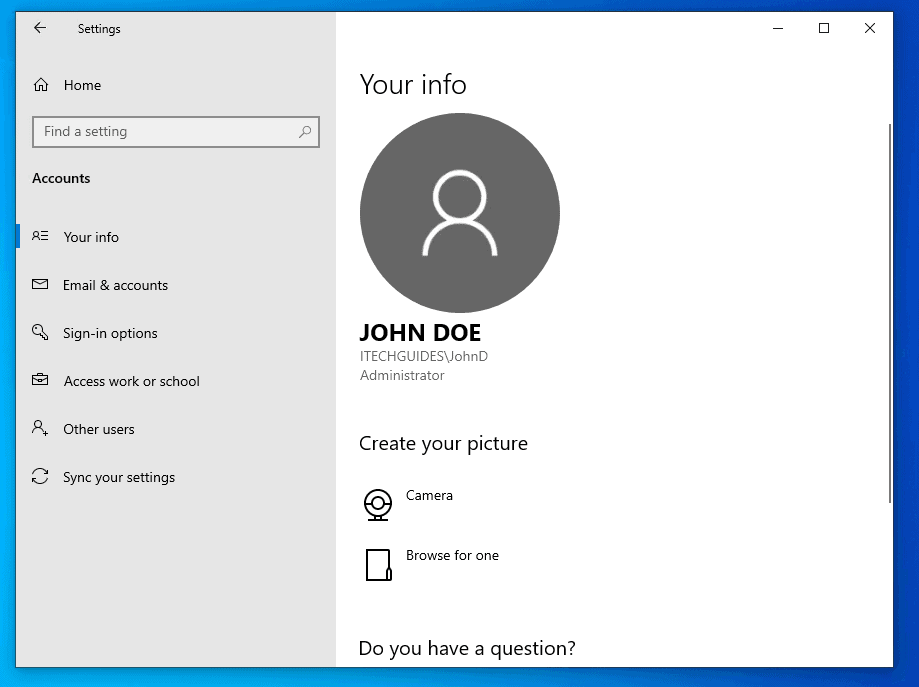 how do I change my microsoft login account on windows 10