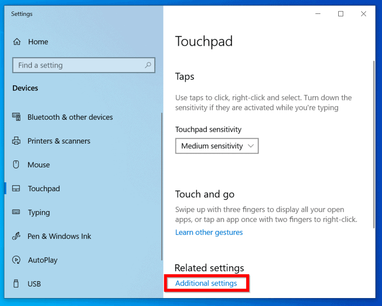 windows 10 ปิด touchpad