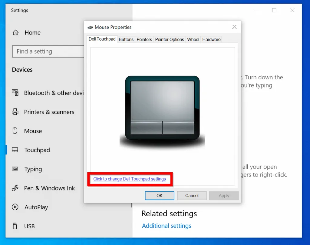 How to Disable Touchpad in Windows 10 in a Dell Laptop