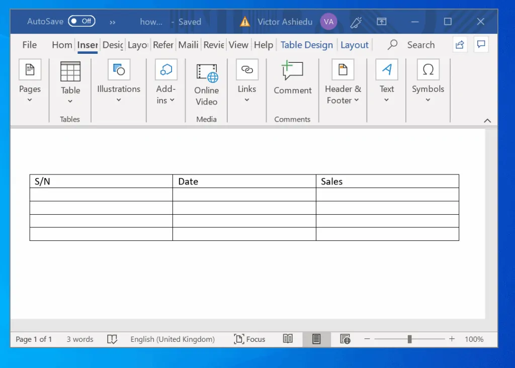 how to add more rows to a table in word