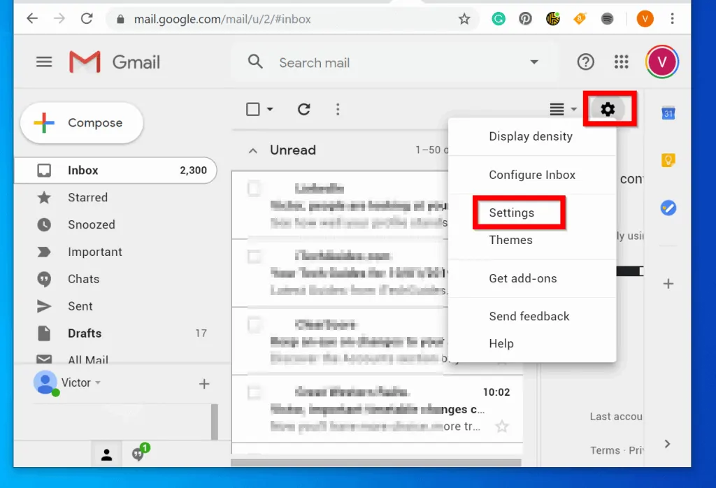 gmail auto reply - Enable Template in Advanced Settings