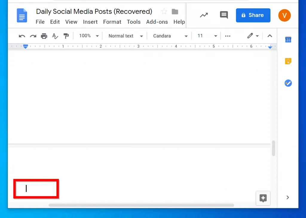 How to Delete a Google Docs Page for a Document Created in Docs