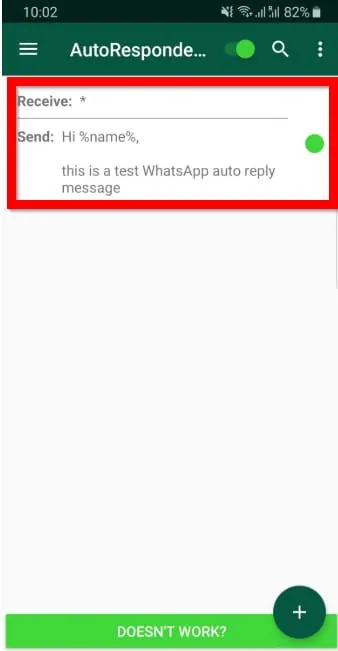 Setup WhatsApp Auto Reply: Create an Auto Reply Rule