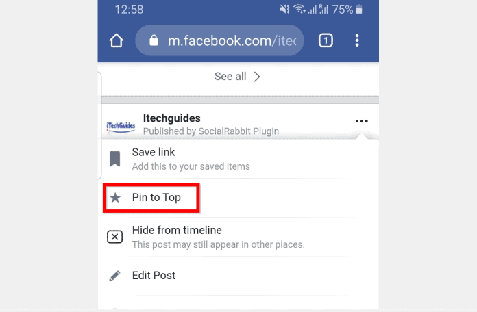 how do i pin a post in a facebook group