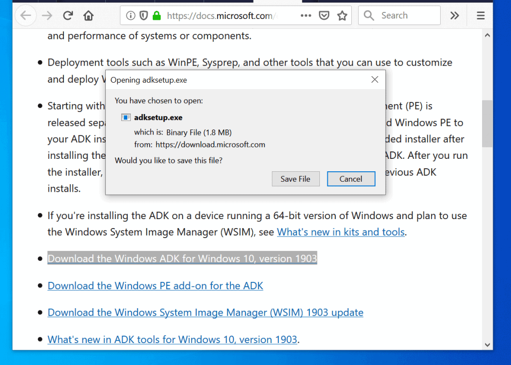 download windows 10 adk