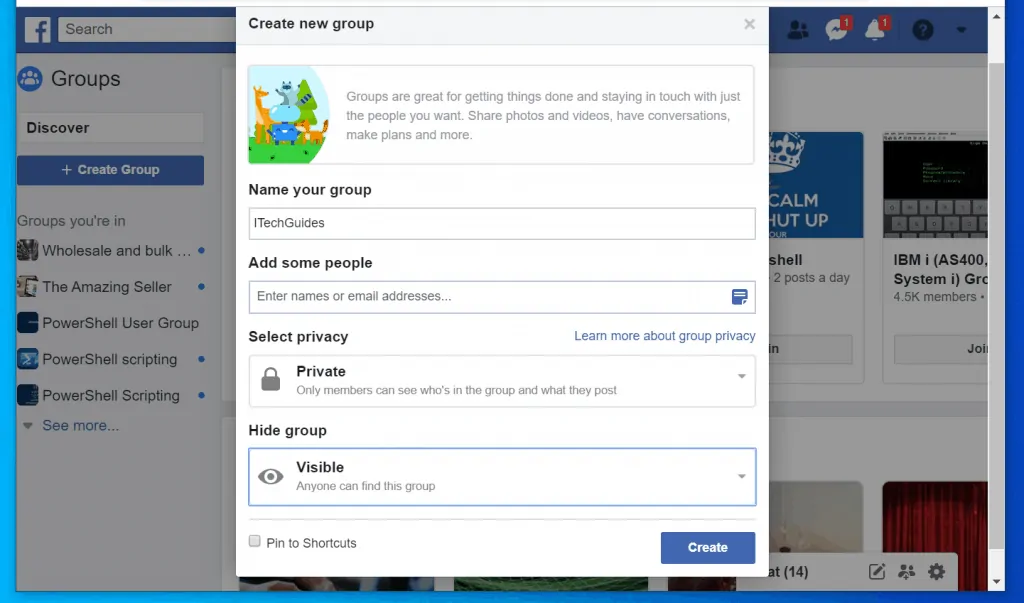 How to Create a Facebook Group Itechguides
