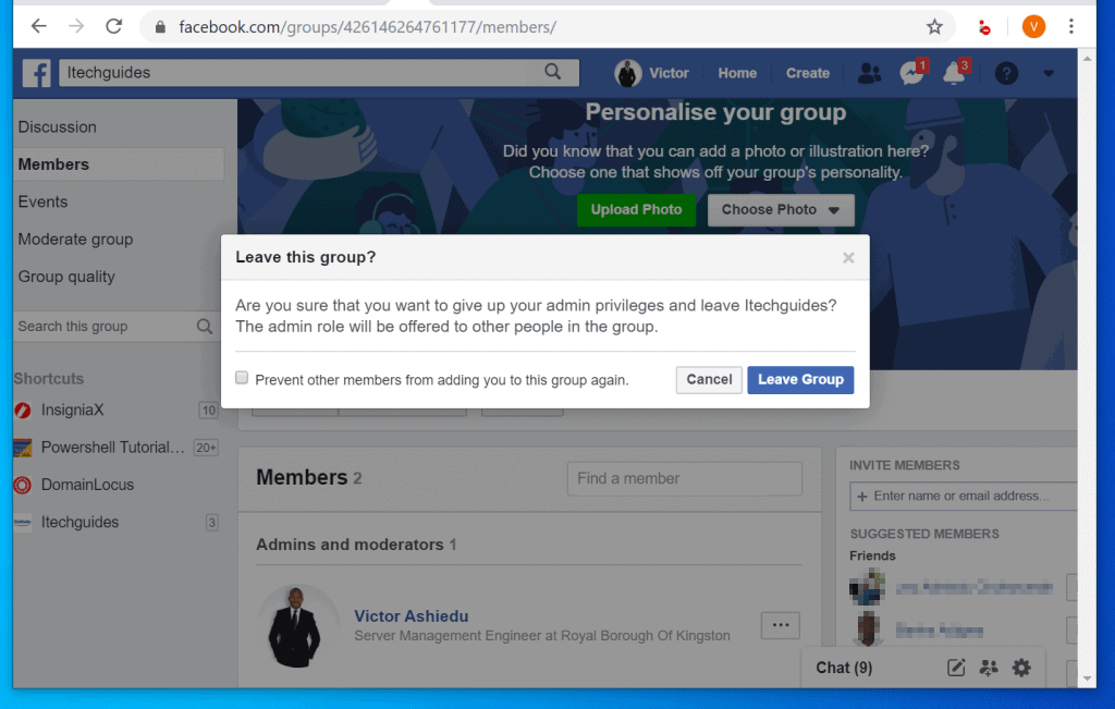 How to Delete a Facebook Group from a PC (Facebook.com) 