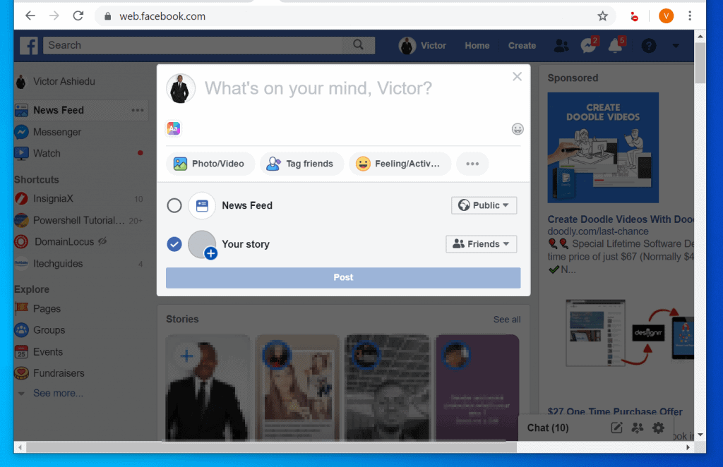 How to Post on Facebook from a PC