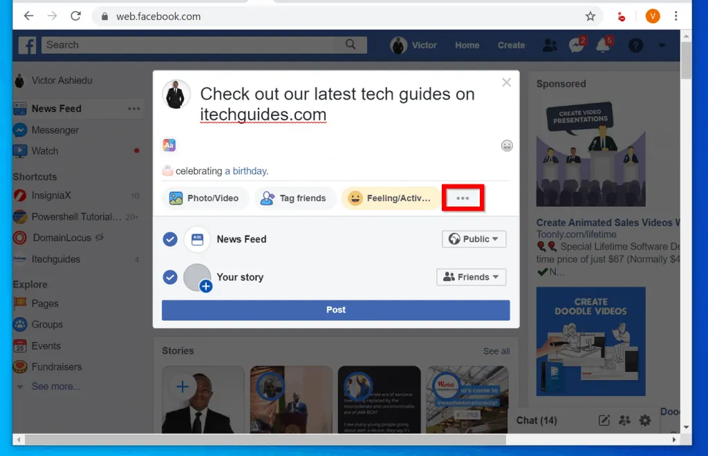 How to Post on Facebook - Itechguides