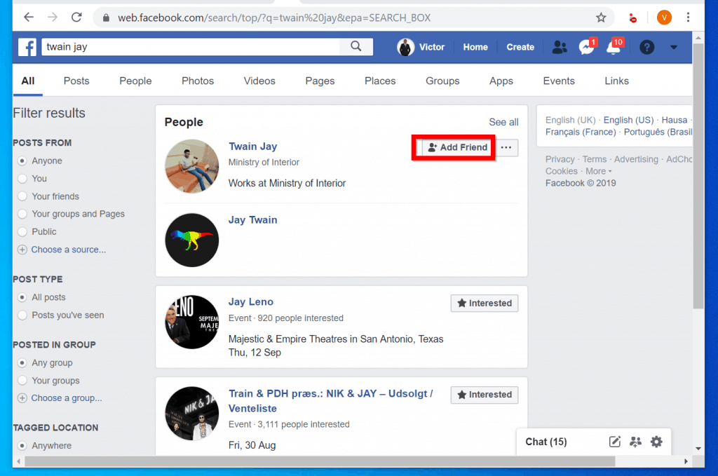 How to find People on Facebook by Basic Search