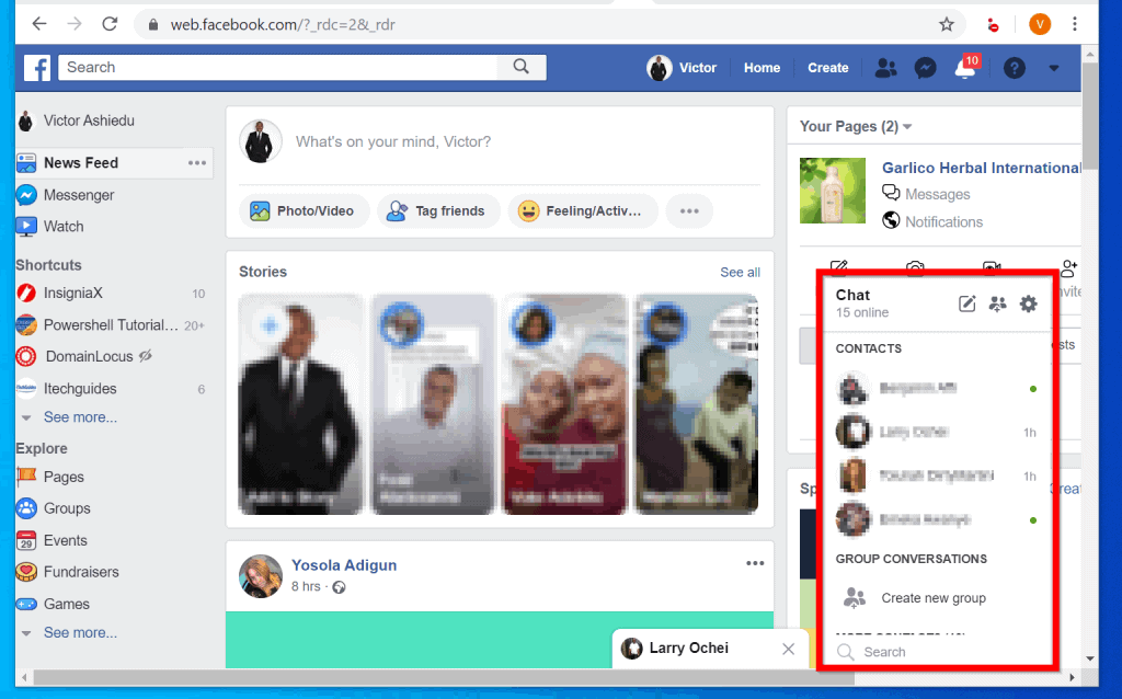 How to PM on Facebook from a PC (Facebook.com)