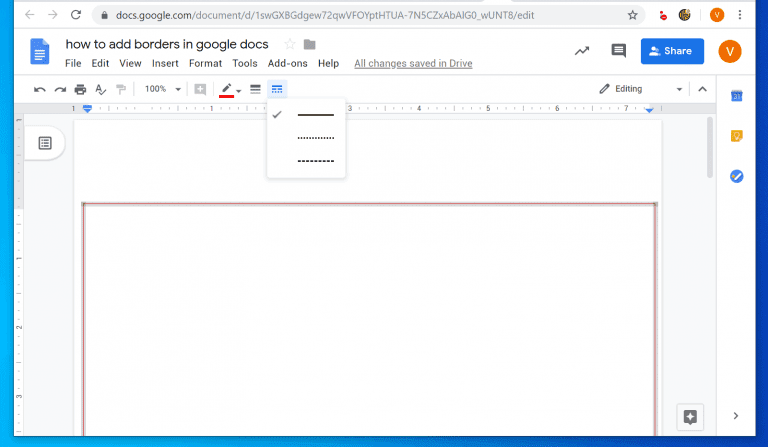 How to Add Borders in Google Docs (2 Methods) | Itechguides.com