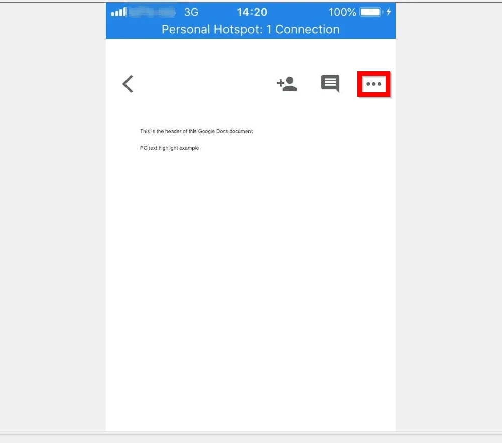 How to Remove Header in Google Docs from the iPhone App