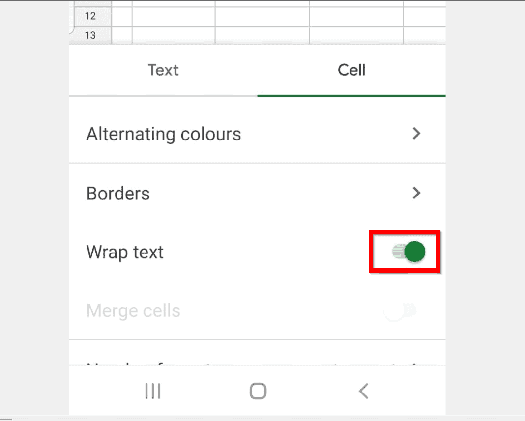 How to Wrap Text in Google Sheets from the Android App