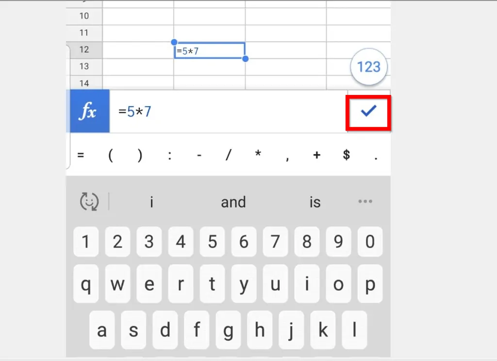 How to Multiply in Google Sheets from the App