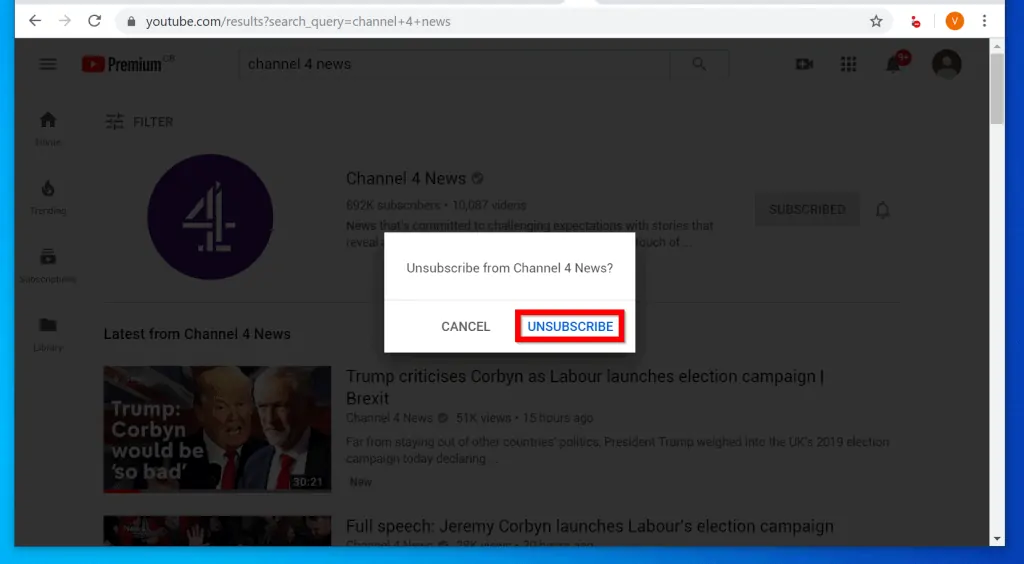 How to unsubscribe on youtube itechguides