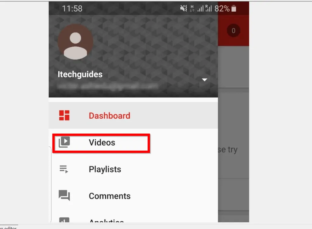 How to Delete a YouTube Video from the YouTube Studio App for Android