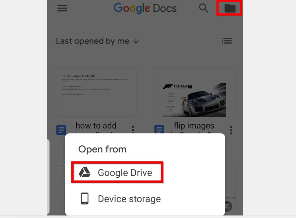 How to Add to Outline in Google Docs from Android or iPhone App
