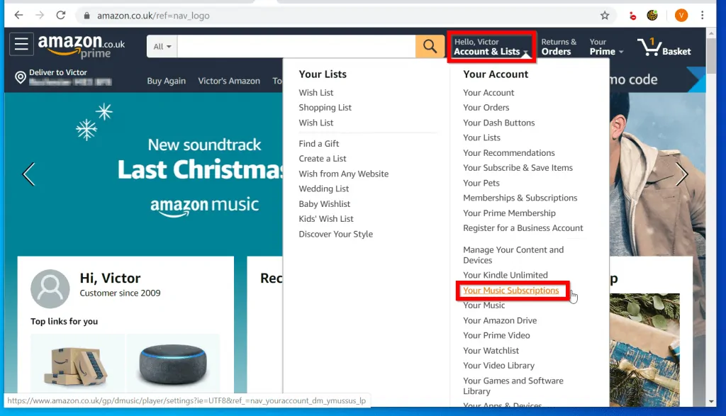 How to Cancel Amazon Music Unlimited from a PC