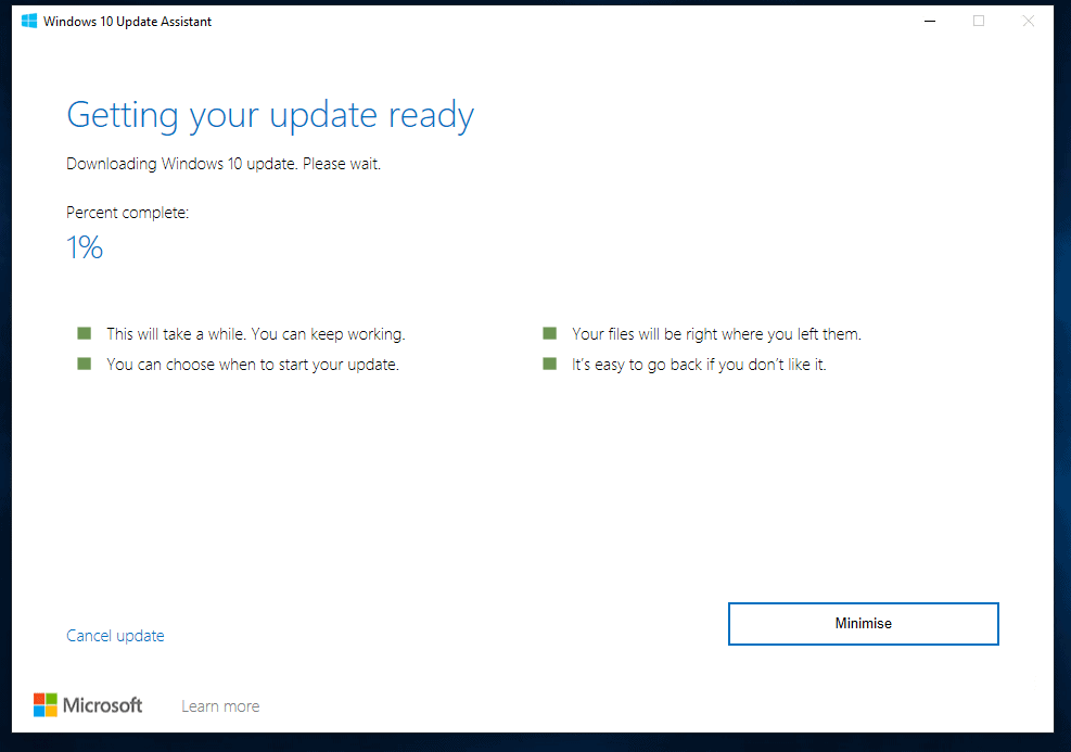 How to Install Windows 10 November 2019 Update Manually: Step 2: update Windows 10 manually with the Update assistant