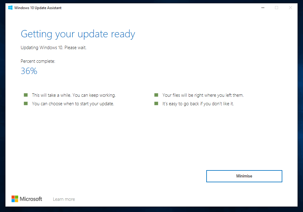 How to Install Windows 10 November 2019 Update Manually: Step 2: update Windows 10 manually with the Update assistant