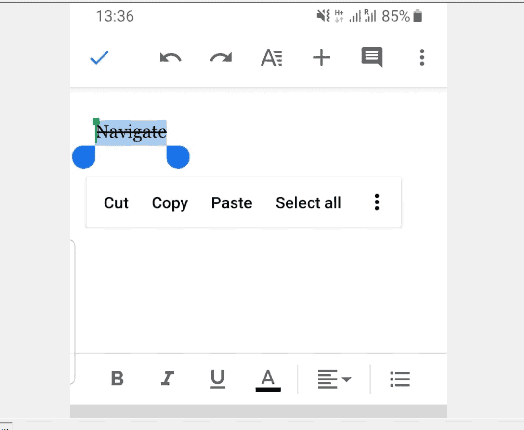 How to Strikethrough in Google Docs from Google Docs App