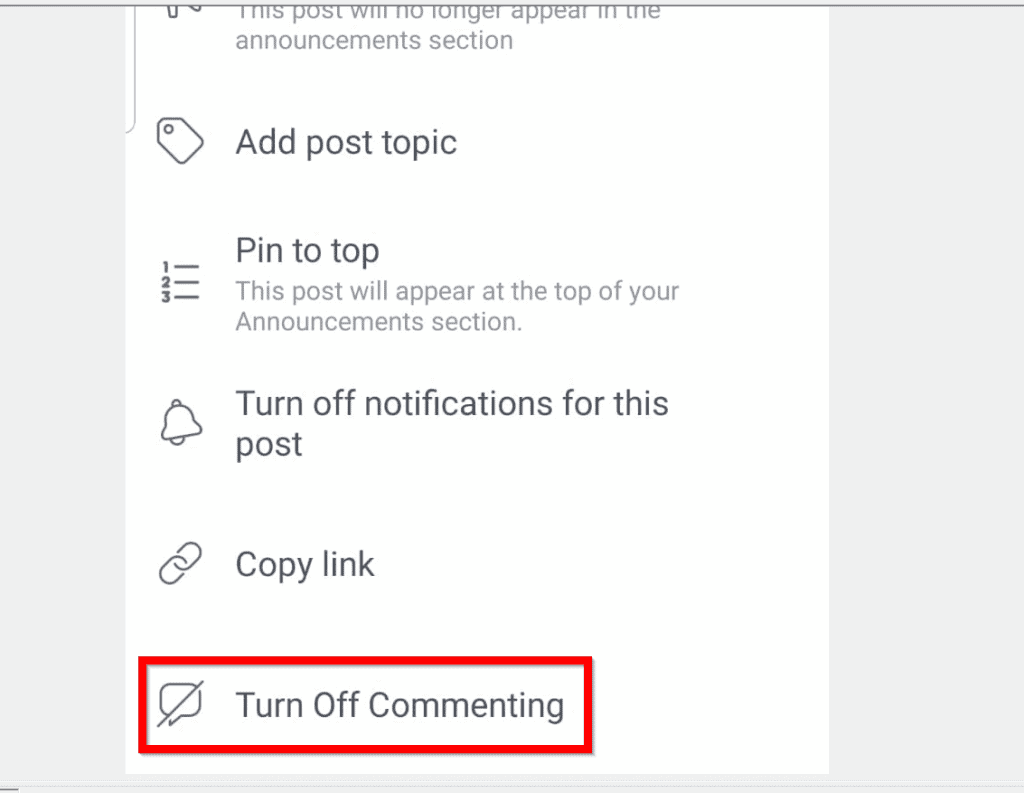 How to Turn off Comments on Facebook Post (PC or on