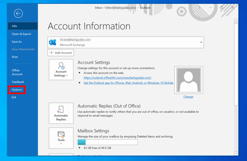 how do i change the email settings connected to my microsoft account