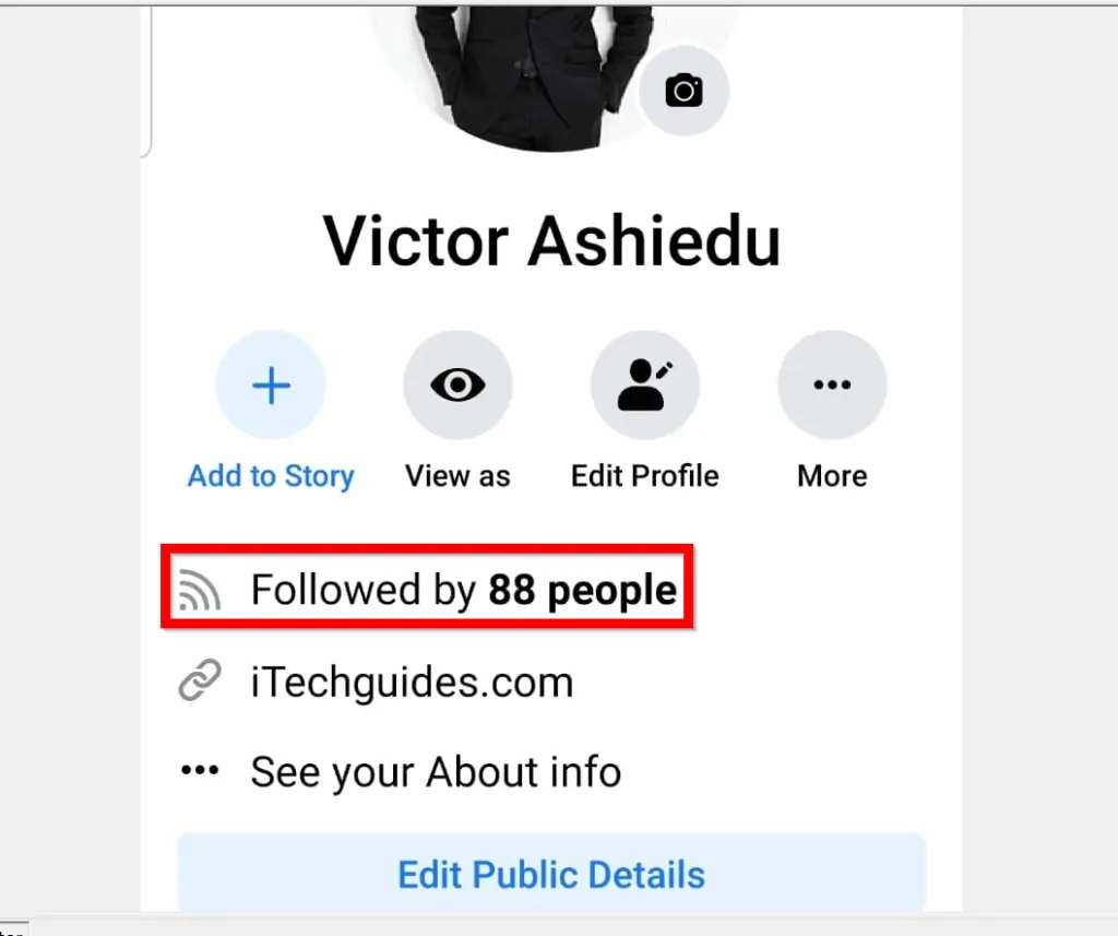 How to see Followers on Facebook App
