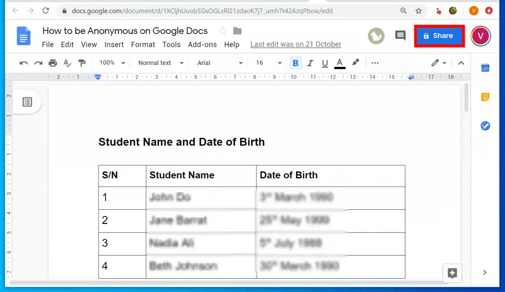How to be Anonymous on Google Docs