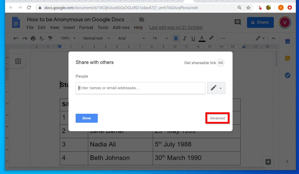 How to be Anonymous on Google Docs
