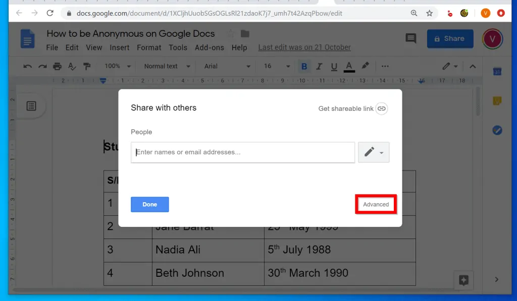 How to be Anonymous on Google Docs