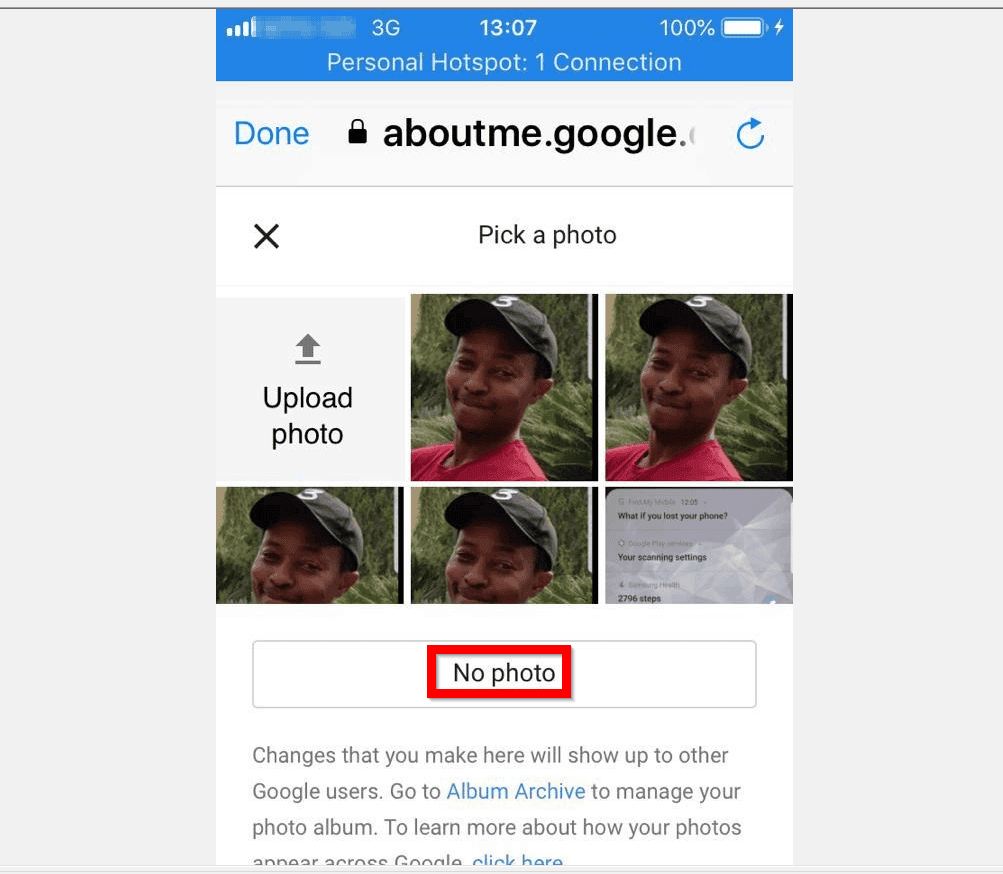 How to Remove Google Profile Picture on iPhone