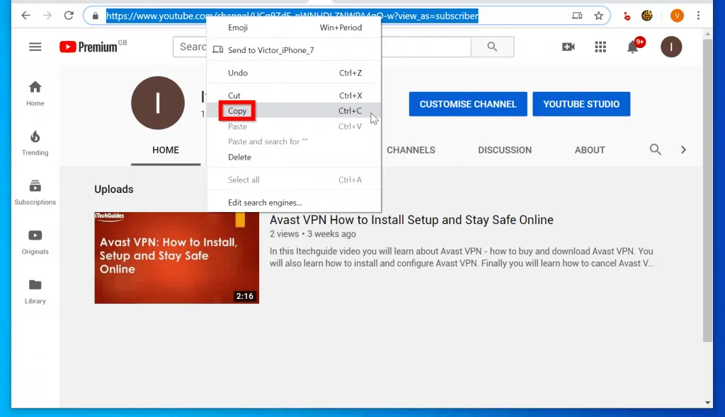 How to Find Your YouTube URL from a PC