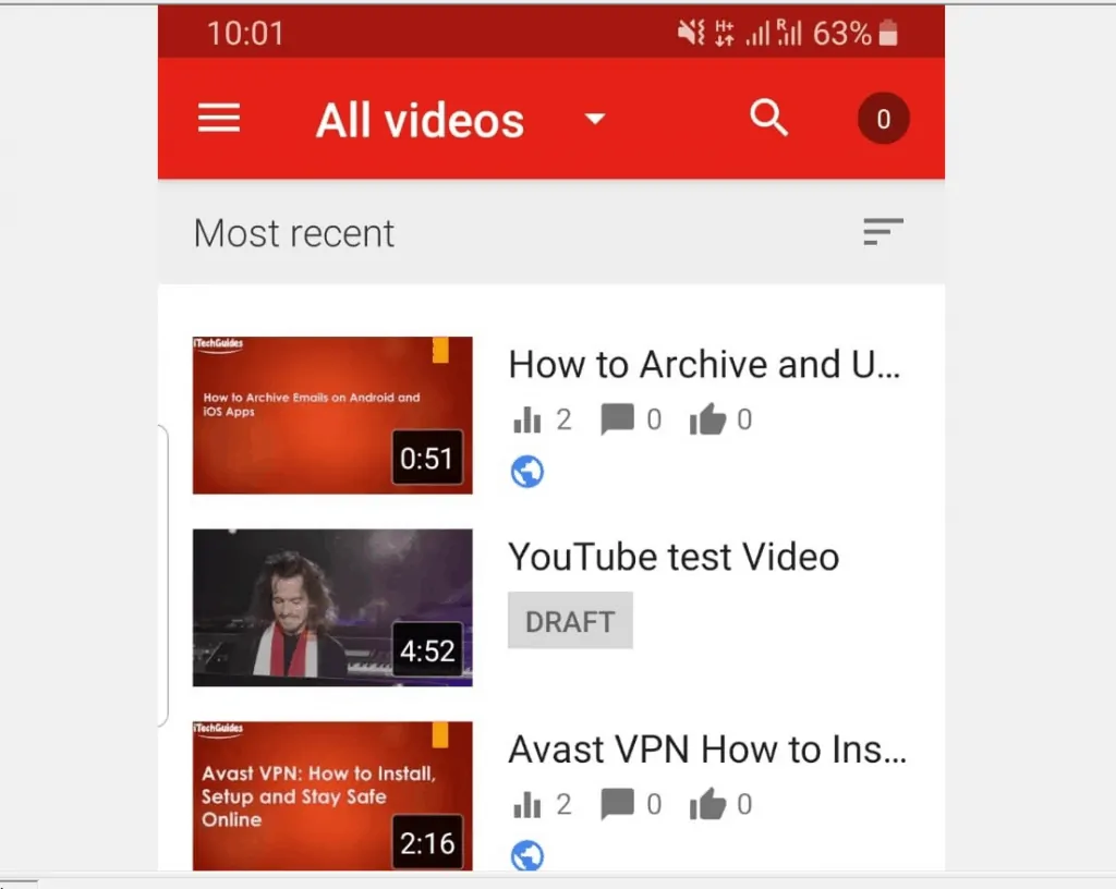 How to Delete a YouTube Video from the YouTube Studio App for Android