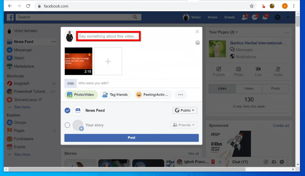 How to Upload Video to Facebook from a PC