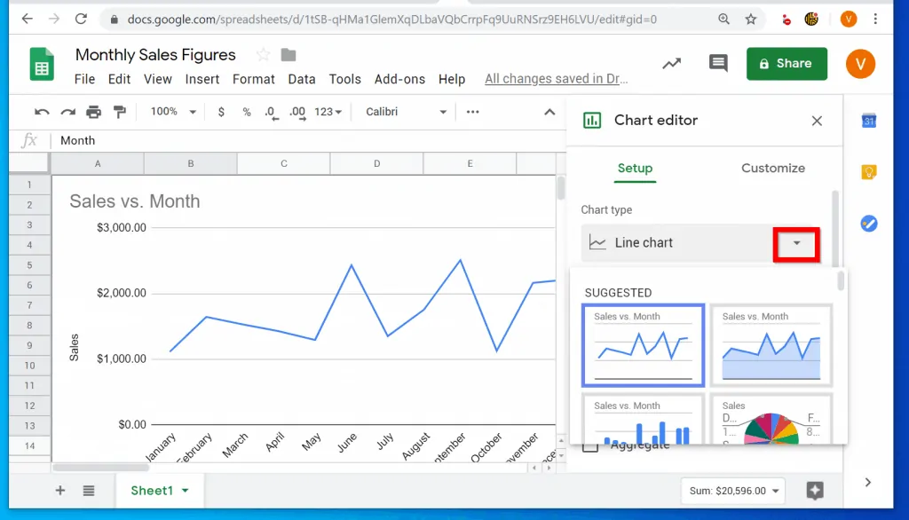 How to Make a Graph in Google Sheets from a PC